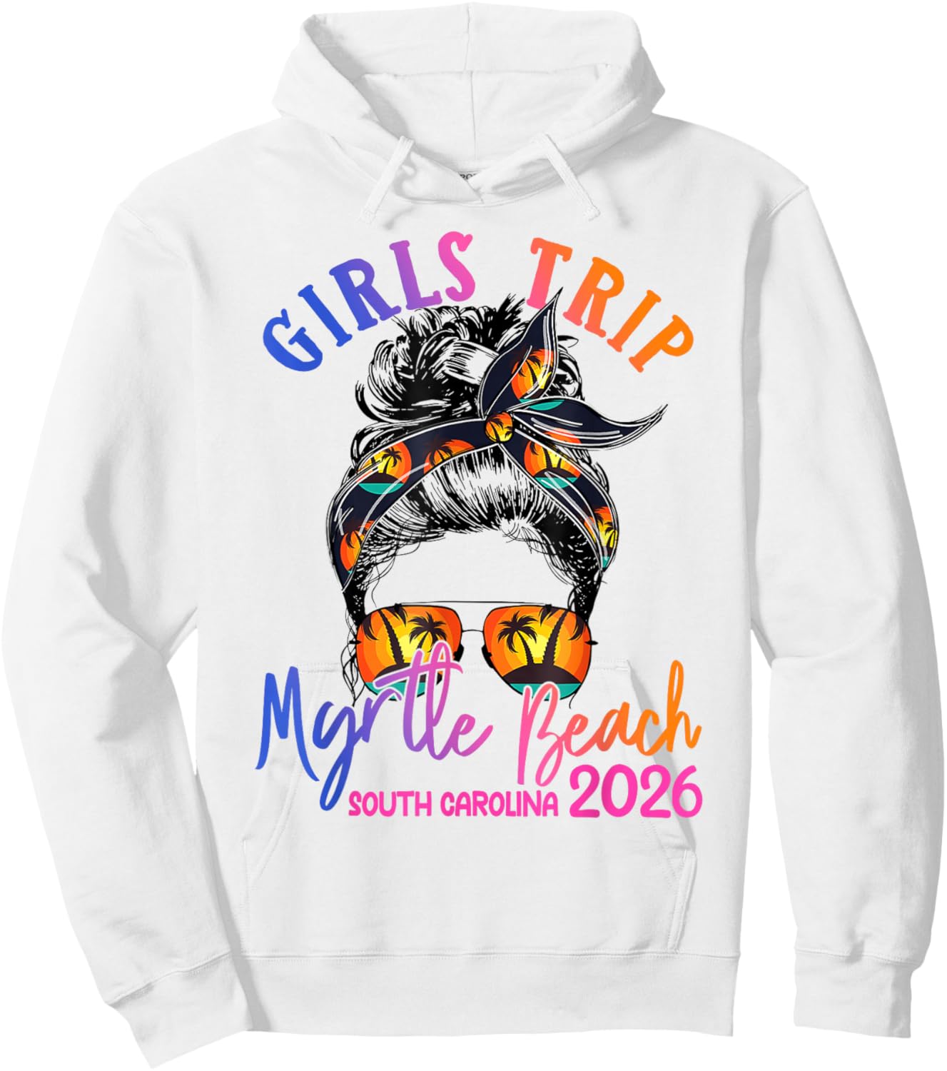 Girls Trip Myrtle Beach 2026 Girls Weekend Cruise Ship Hoodie - Hoodie | White