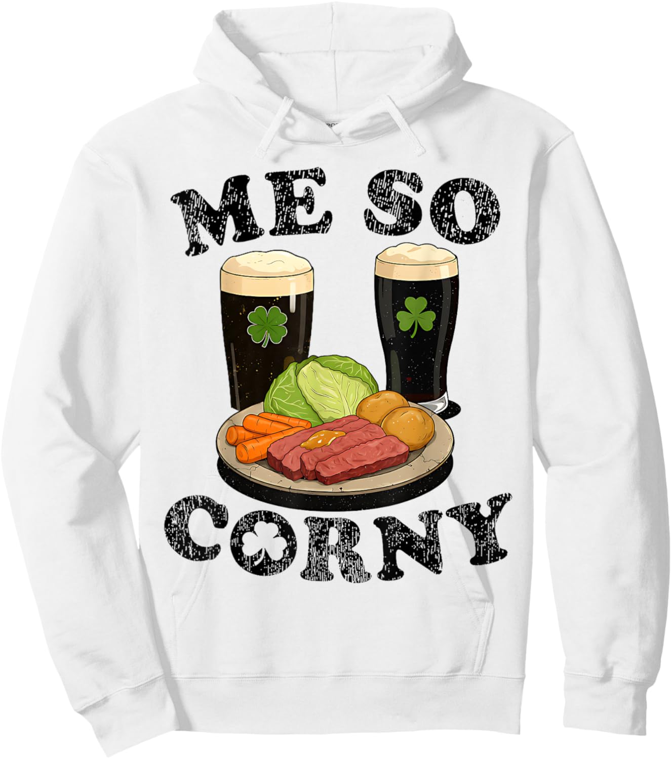 Me So Corny Beer Corned Beef And Cabbage St Patrick's Day Hoodie - Hoodie | White