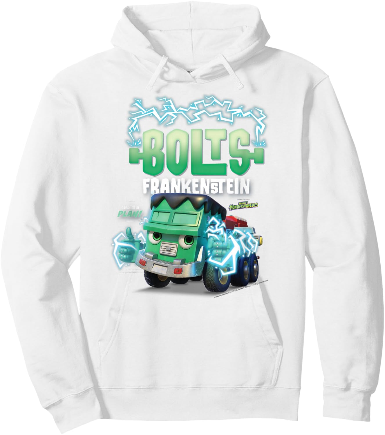 DreamWorks Mighty MonsterWheelies Bolts Frankenstein Hoodie - Hoodie | White