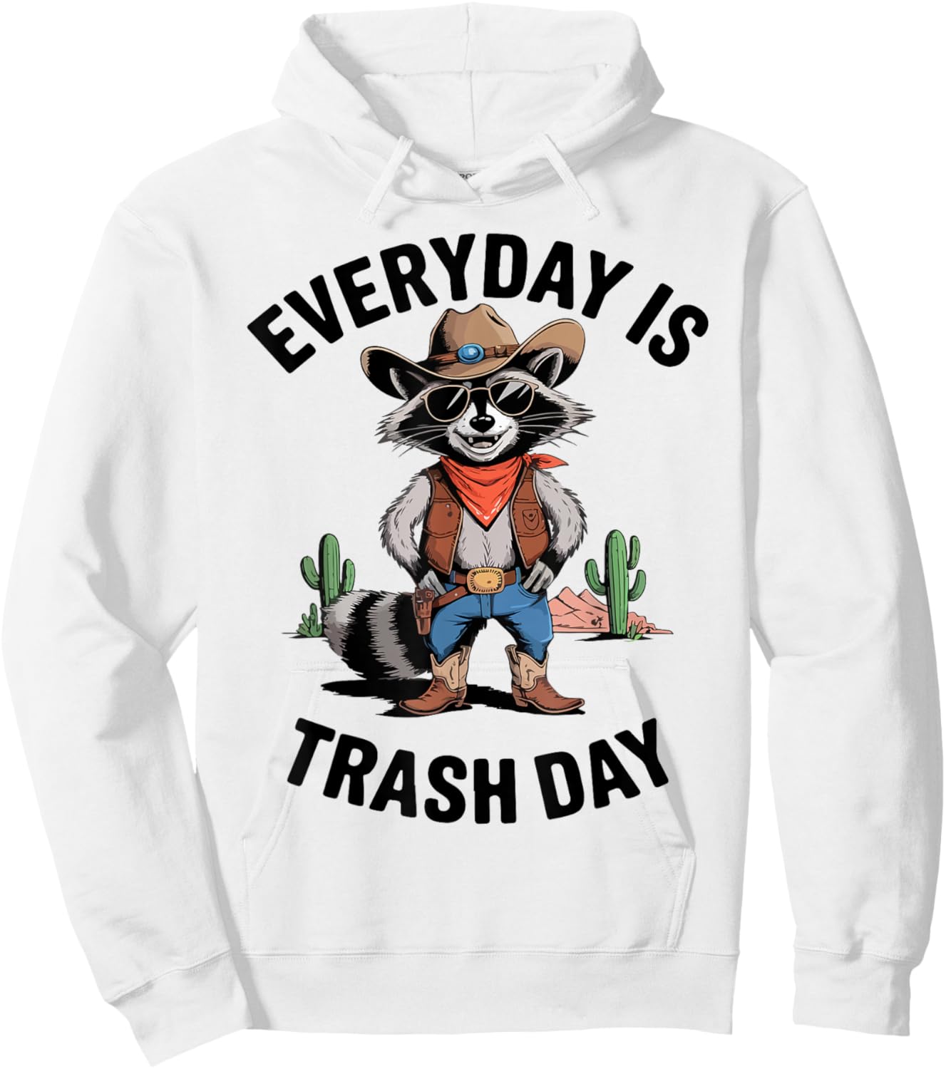 Everyday Is Trash Day Funny Raccoon Racing Car Toddler Boy Hoodie - Hoodie | White