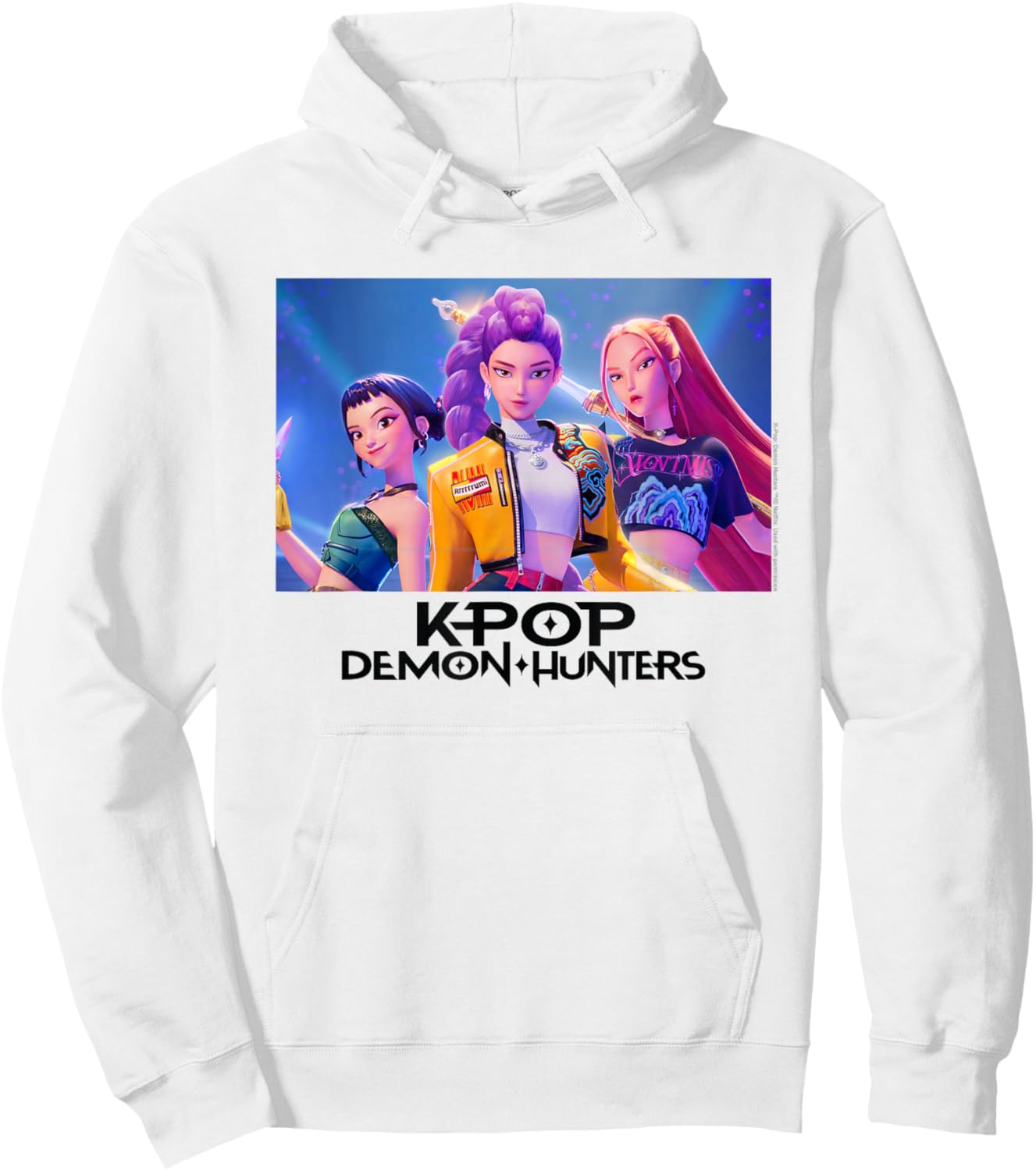 KPop Demon Hunters Heroic Huntrix Officially Licensed Hoodie - Hoodie | White
