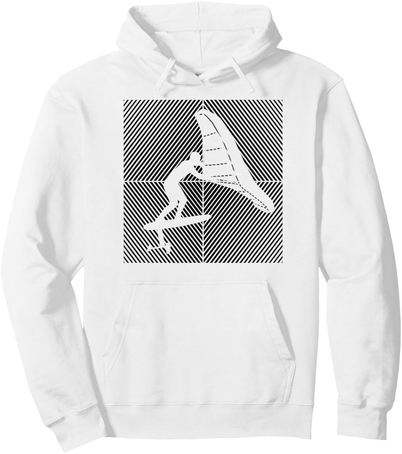 Wingfoil-Surfer Wingfoiling Hydrofoil Kitefoil Wingsurf Hoodie - Hoodie | White