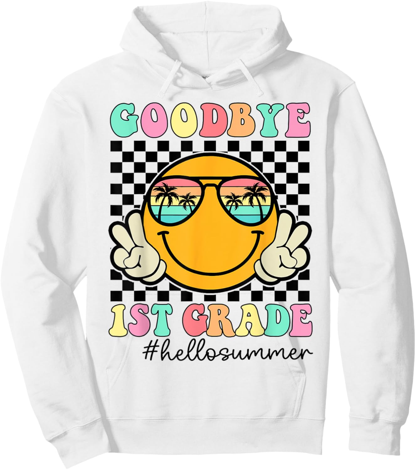 Goodbye 1st Grade Graduation Class Of 2024 Hello Summer Women Kids Hoodie - Hoodie | White