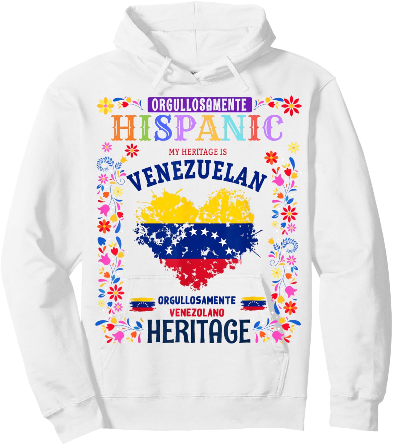 Venezuelan Flag Idea For Kids & Venezuela Latin Heritage Hoodie - Hoodie | White