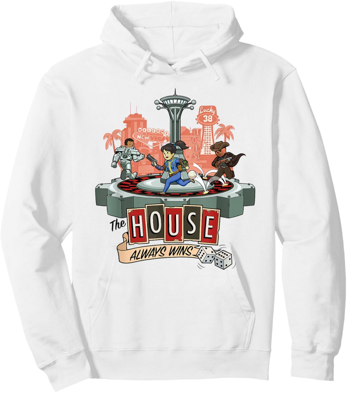 Fallout - The House Always Wins Hoodie - Hoodie | White