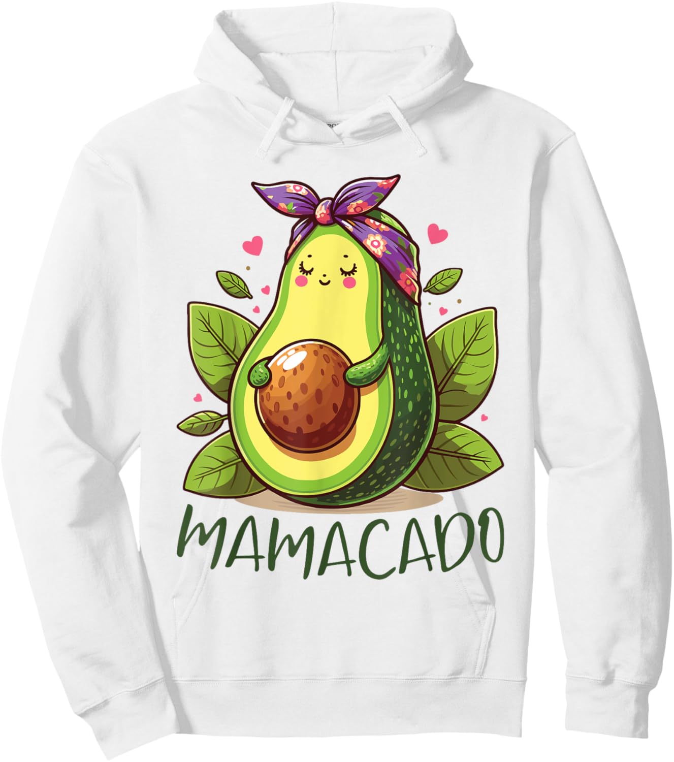 Mother's Day Avocado Lover Pregnancy Announcement Mamacado Hoodie - Hoodie | White