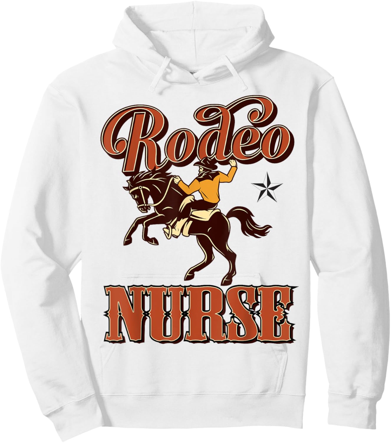 Nurse Birthday Cowboy Cowgirl Western Rodeo RN Bday Party Hoodie - Hoodie | White