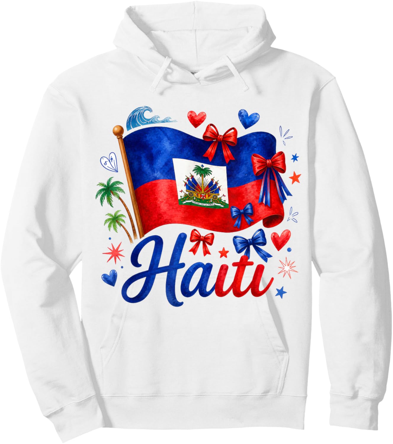 Haiti Haitian Flag Outfits Haiti Flag Day Hoodie - Hoodie | White