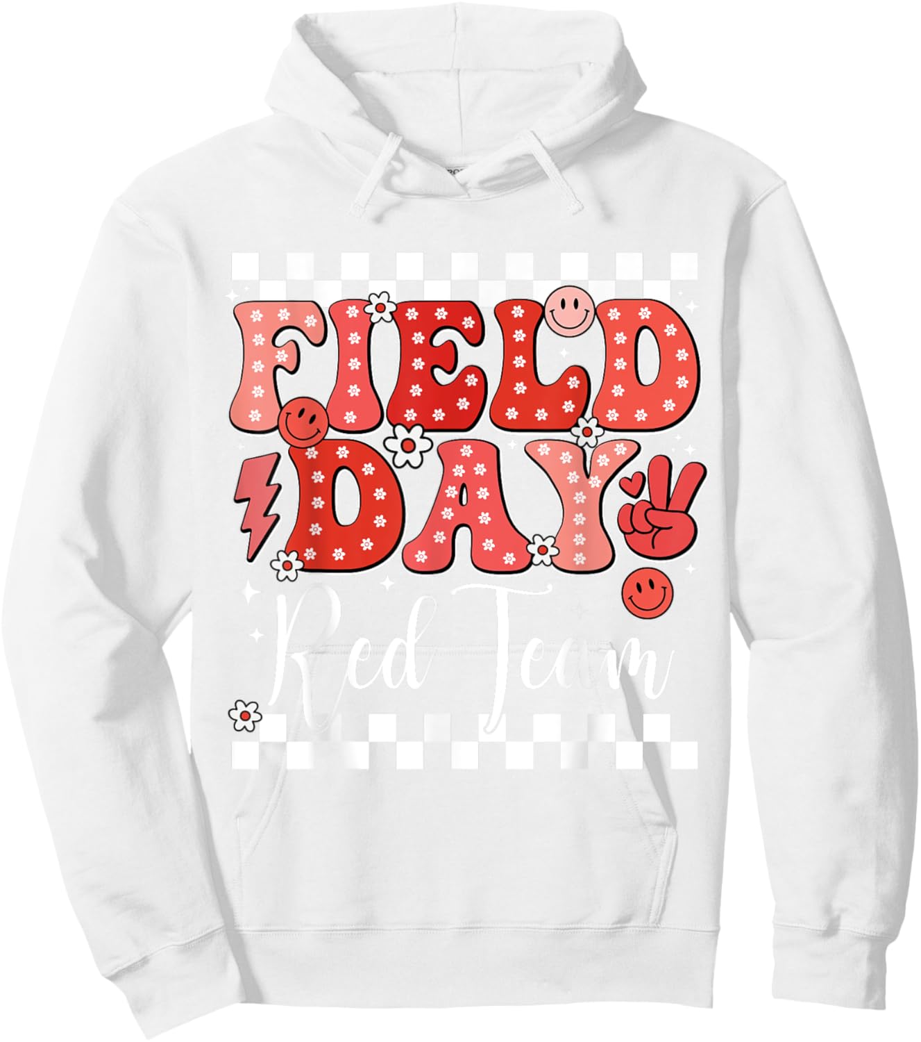 Fun Field Day Red Team Color Field Trip Game Competition Hoodie - Hoodie | White