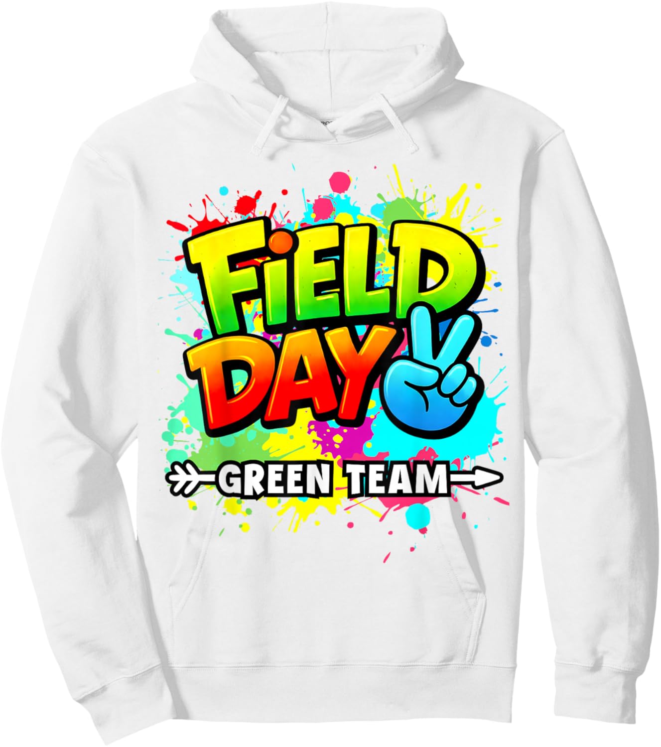 Field Day Green Team 2026 Funny Teacher Kids Field Day Games Hoodie - Hoodie | White