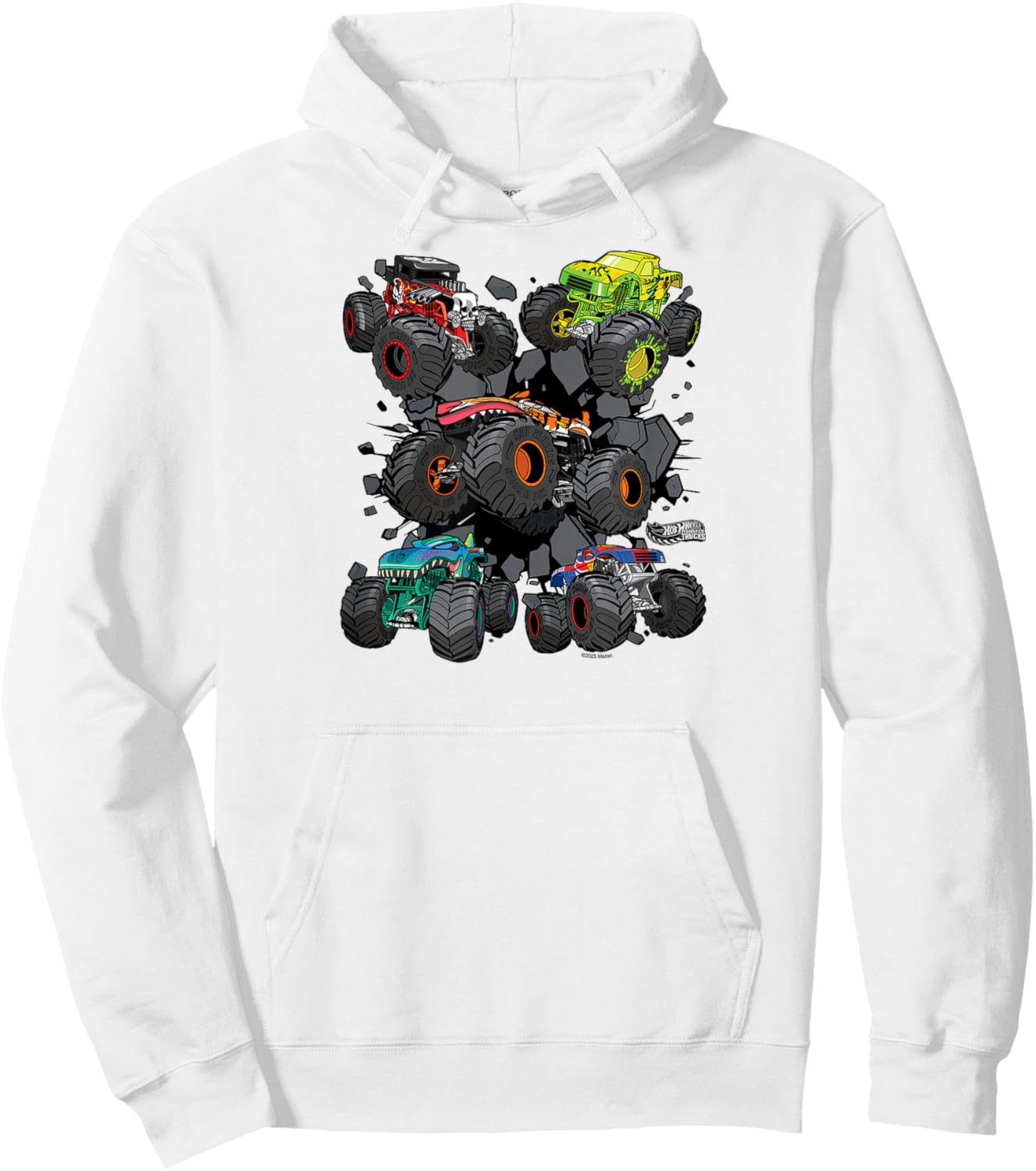 Hot Wheels Monster Trucks Road Bike Hoodie - Hoodie | White