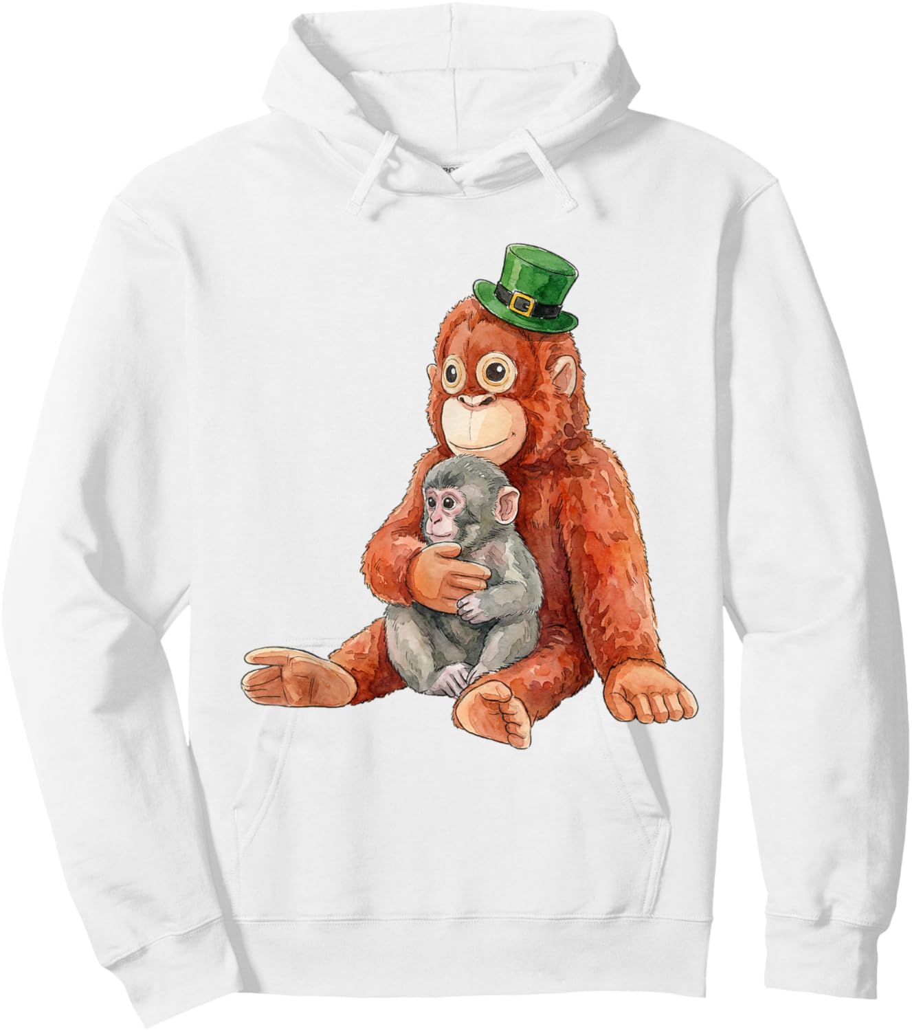 Punch Monkey St Patrick's Day Baby Little Punch Big Love Hoodie - Hoodie | White