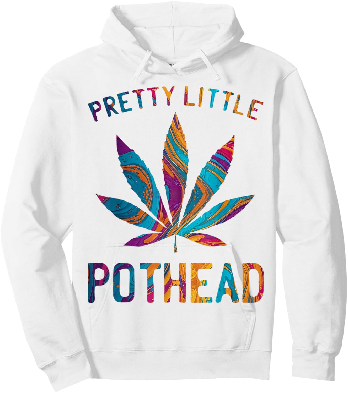 Pretty Little Pothead Funny Weed Cannabis Hoodie - Hoodie | White