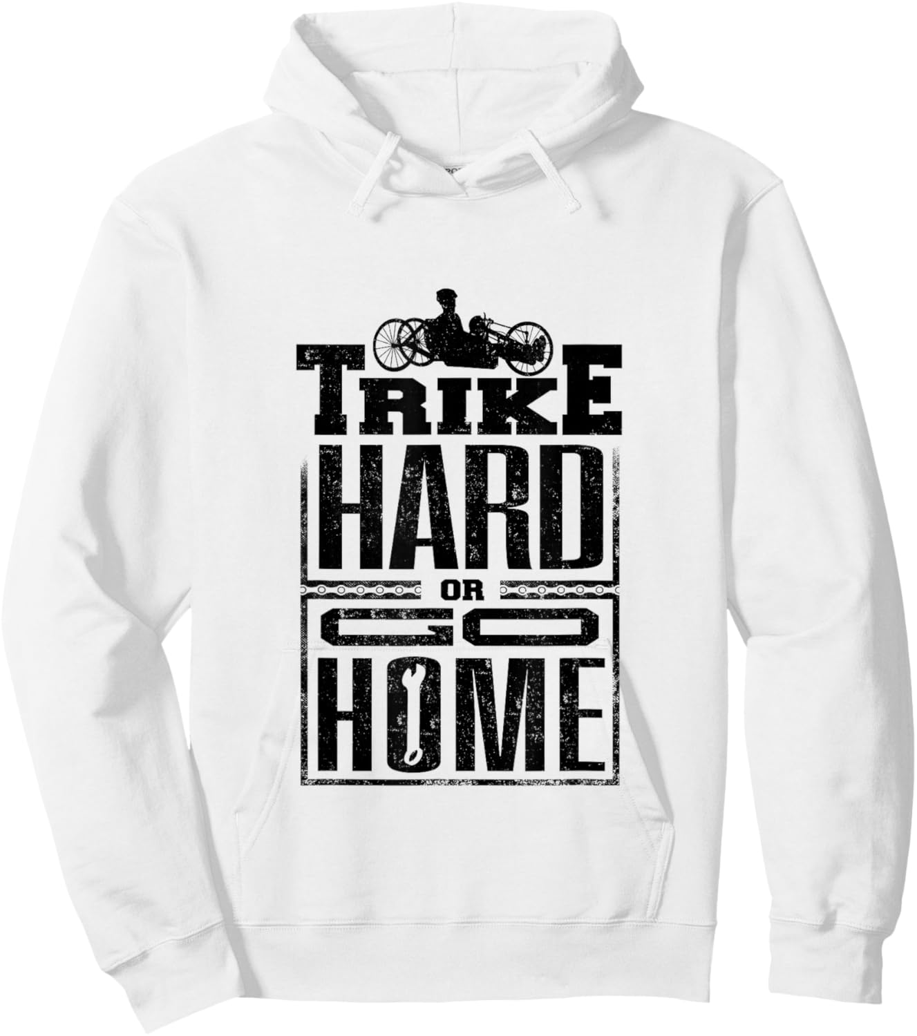 Recumbent Trike Triker Recumbent Bike Trike Hard Hoodie - Hoodie | White