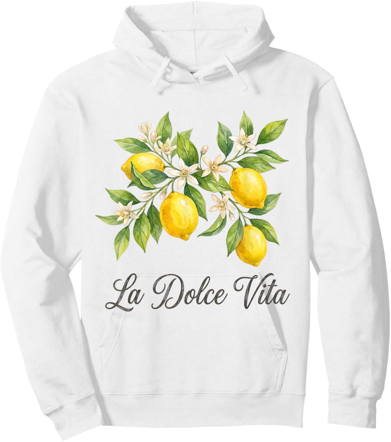 La Dolce Vita Lemon Italian Summer Limoncello Amalfi Coast Hoodie - Hoodie | White