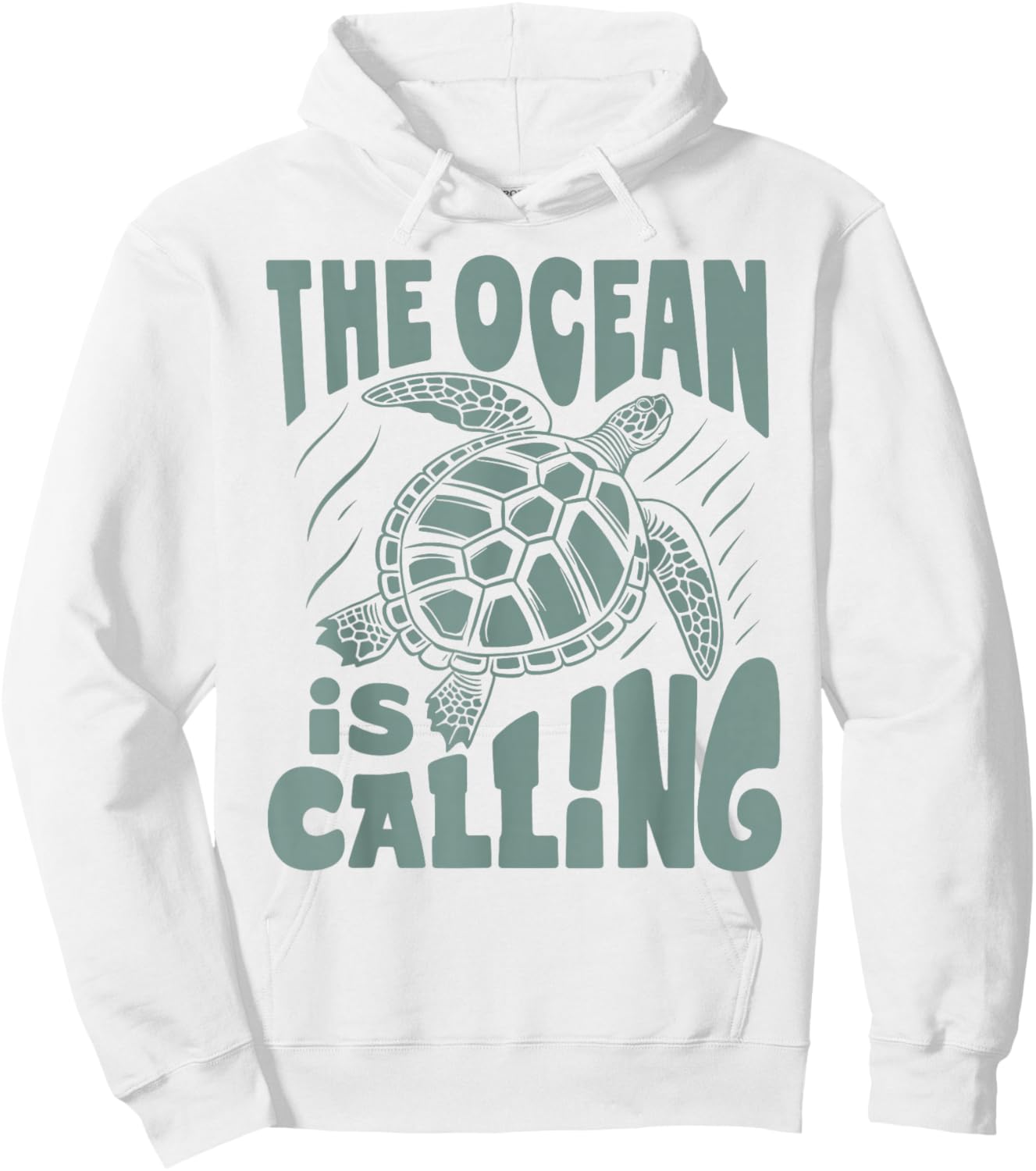 The Ocean Is Calling X Nature Beach Sea Turtle Hoodie - Hoodie | White
