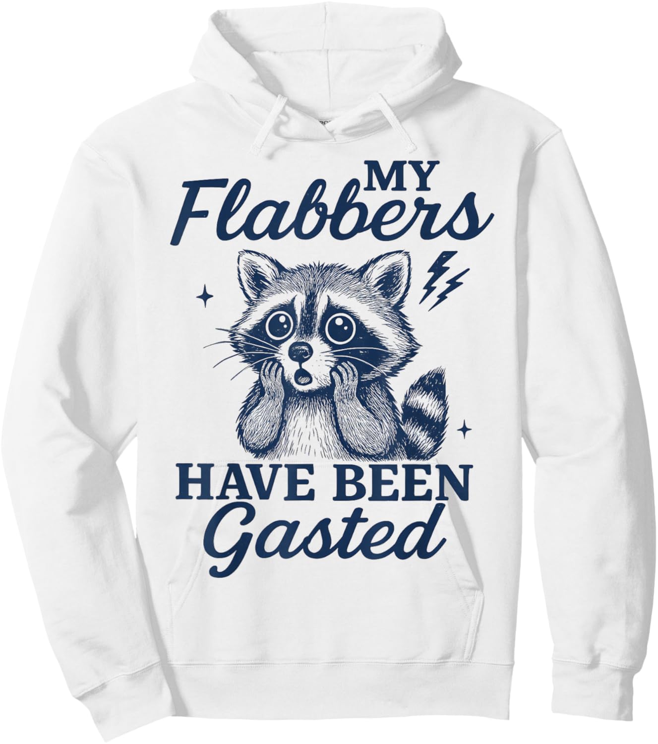 My Flabbers Have Been Gasted Funny Raccoon Flabbergasted Hoodie - Hoodie | White