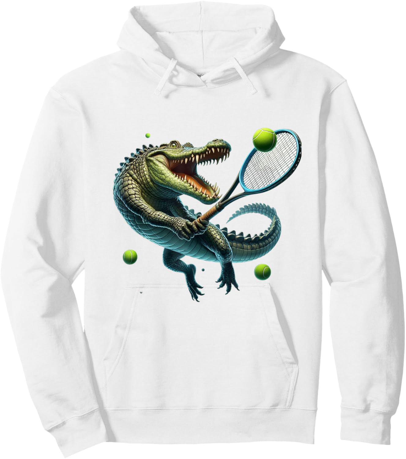 Tennis Clothing Tennis Player Crocodile Tennis Hoodie - Hoodie | White