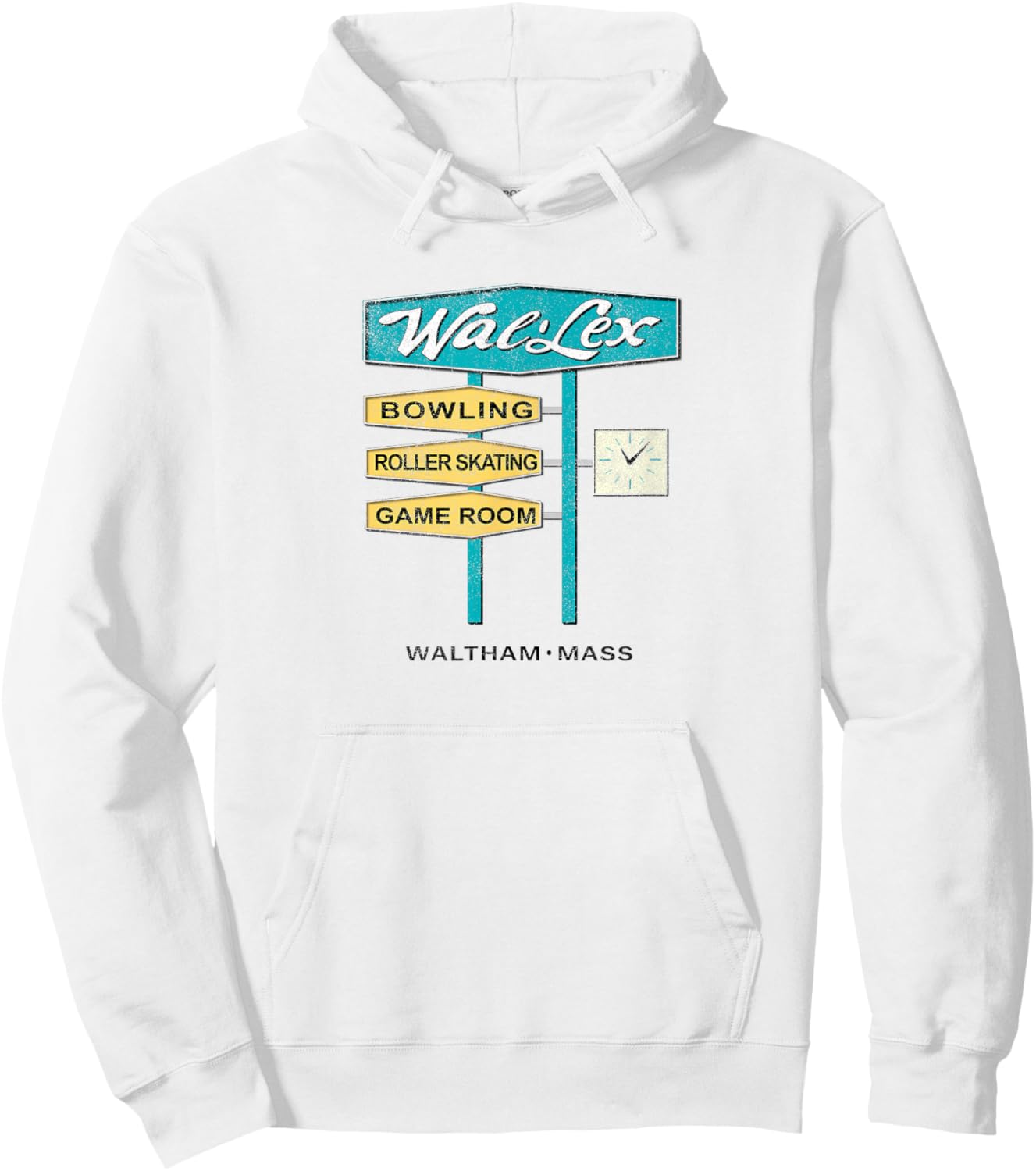 Wal-Lex Retro Bowling Roller Skating Rink Waltham MA Vintage Hoodie - Hoodie | White