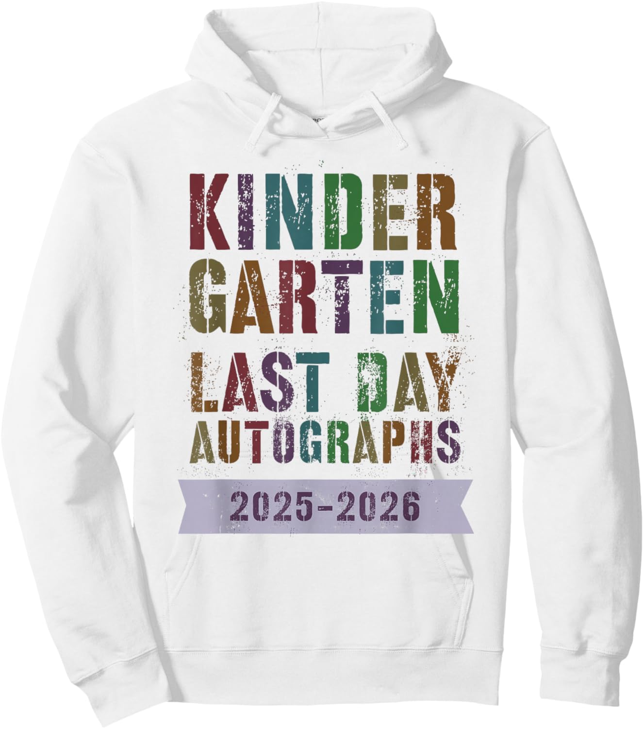 Retro Kindergarten School Last Day 2026 Signature Autographs Hoodie - Hoodie | White