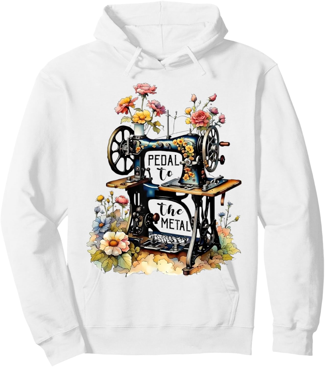 Funny Quilting Sewing Pedal To The Metal Sewing Machine Hoodie - Hoodie | White