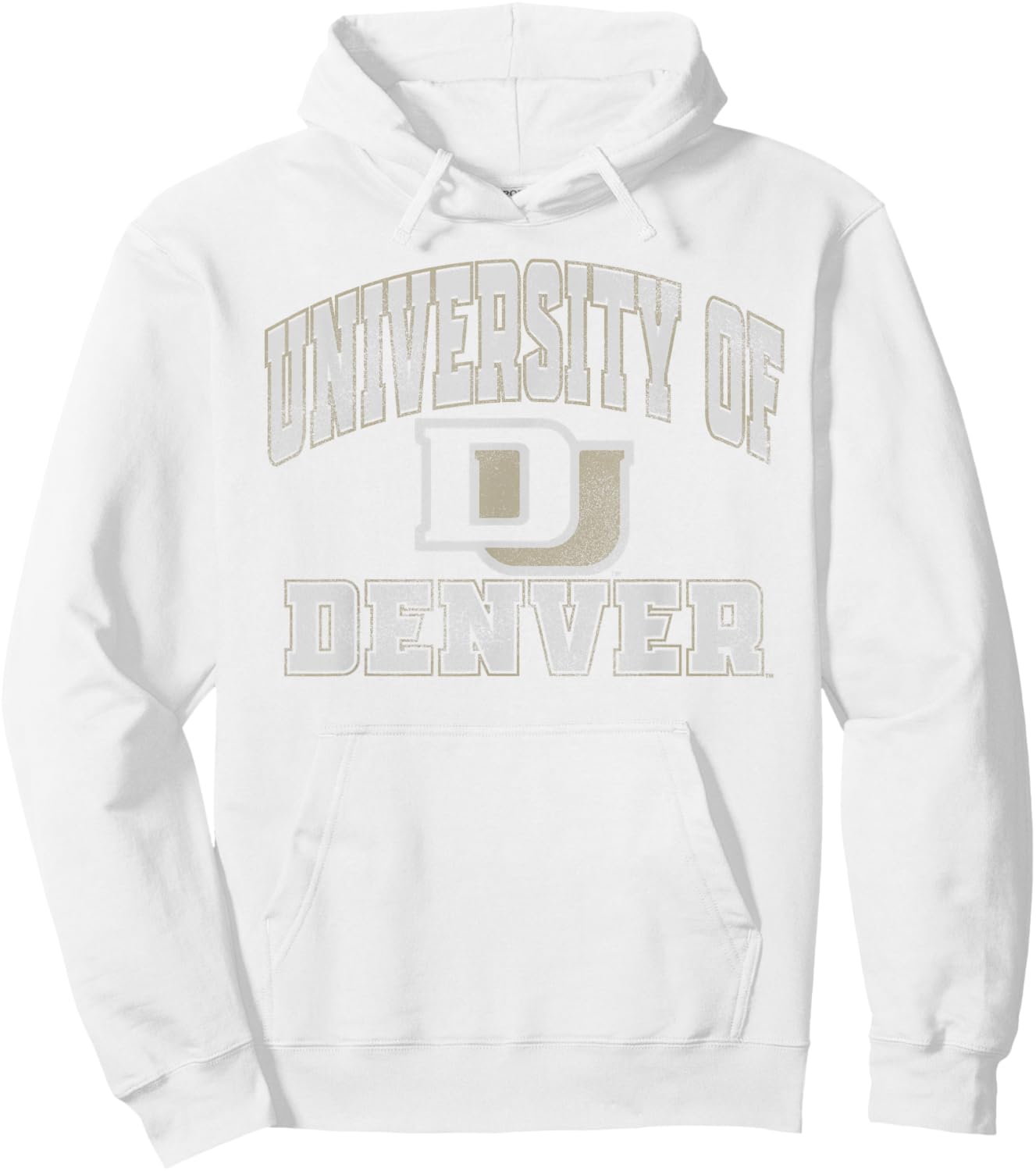 Denver Pioneers Vintage Worn Red Officially Licensed Hoodie - Hoodie | White