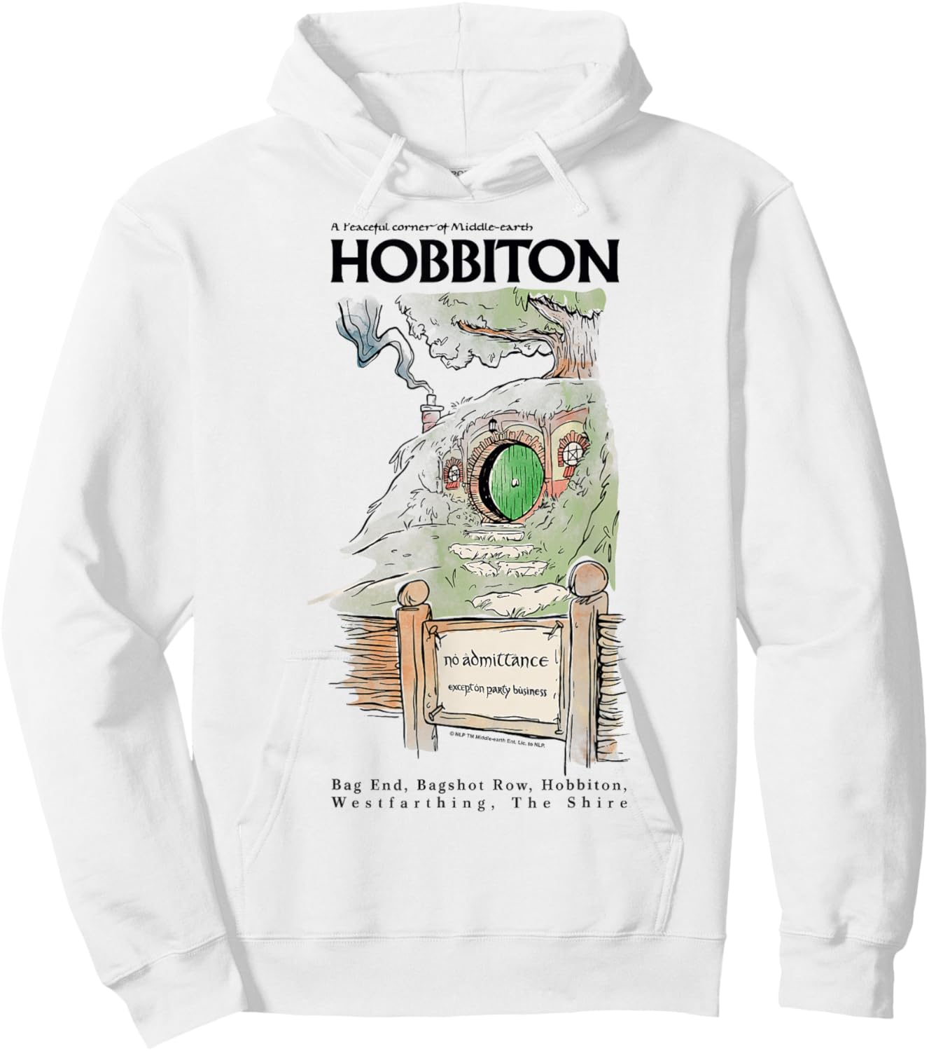 The Lord of the Rings A Peaceful Corner of Middle Earth Hoodie - Hoodie | White