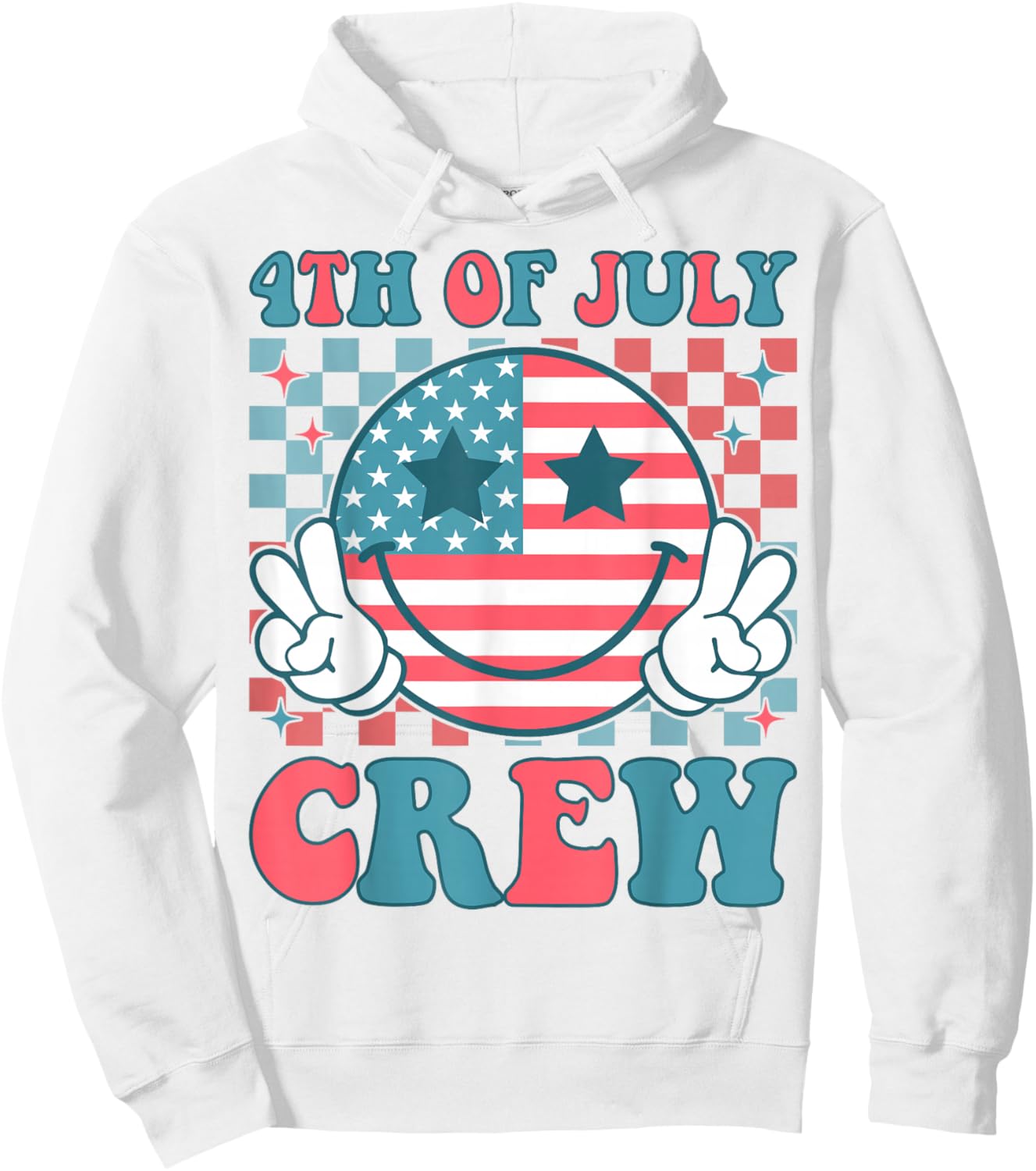 4th of July Crew Matching Family Outfits Independence Day Hoodie - Hoodie | White
