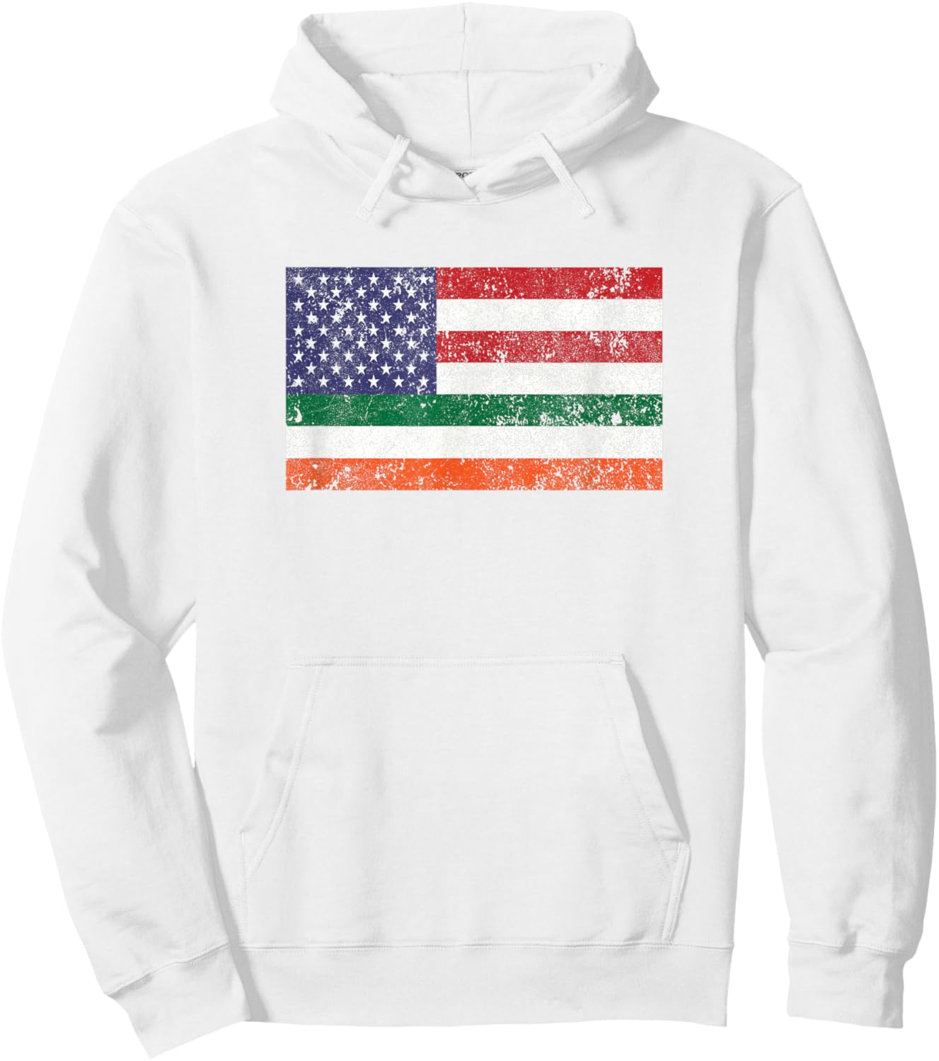 Irish American Flag USA Ireland Pride Roots Hoodie - Hoodie | White