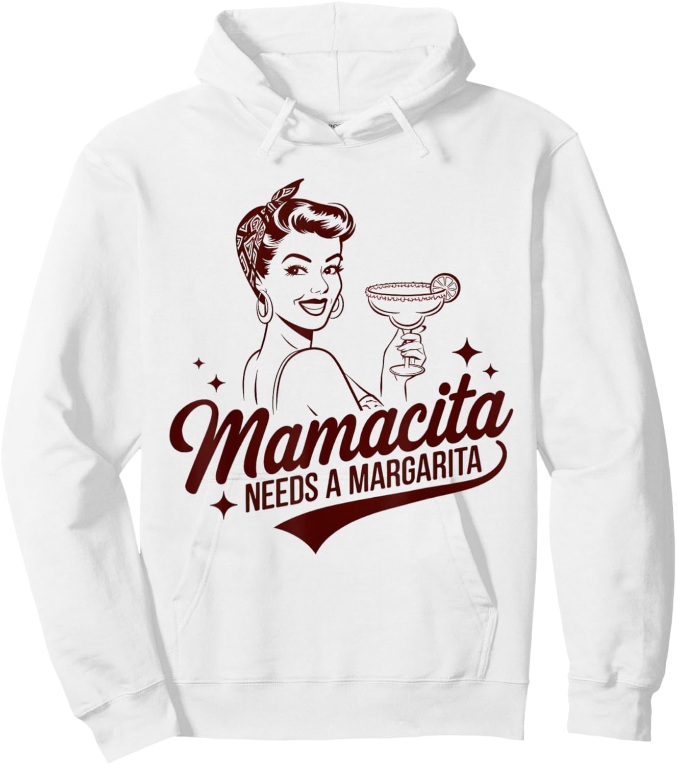 Mamacita Needs A Margarita Funny Drinking Quote Hoodie - Hoodie | White