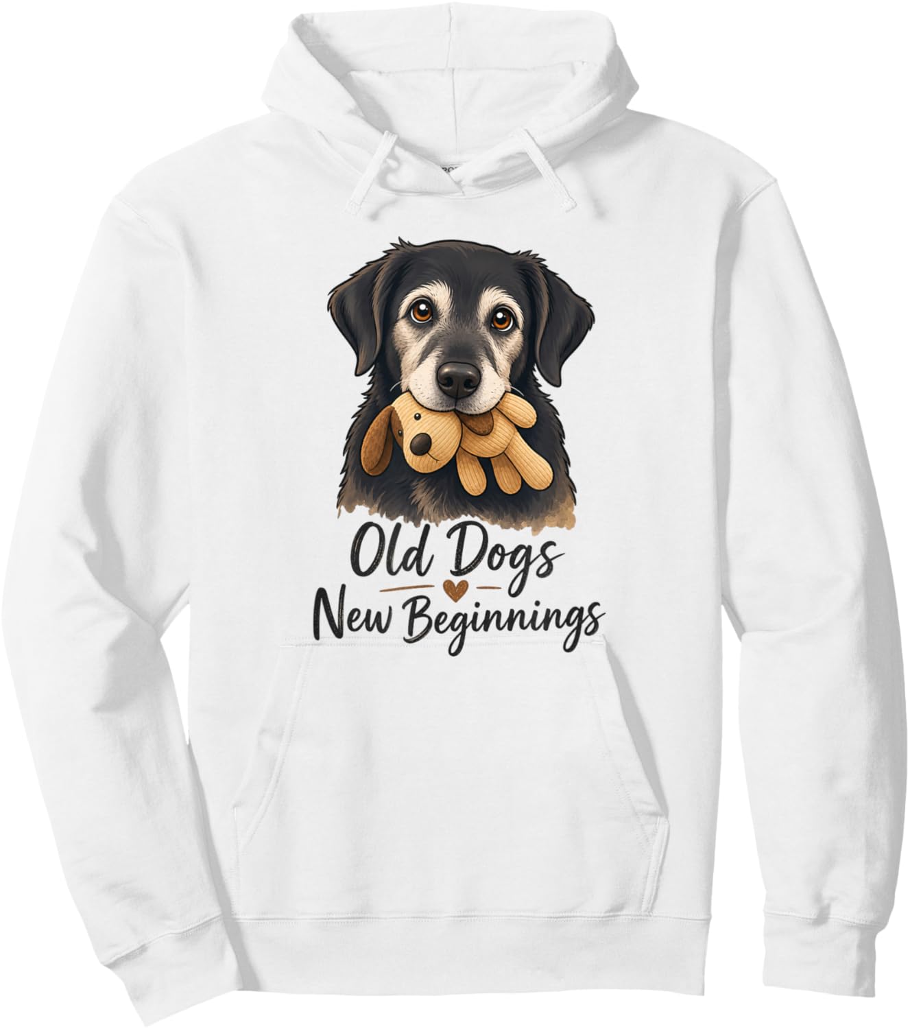 Old Dogs New Beginnings Senior Rescue Dog Cute Rescue Dog Hoodie - Hoodie | White