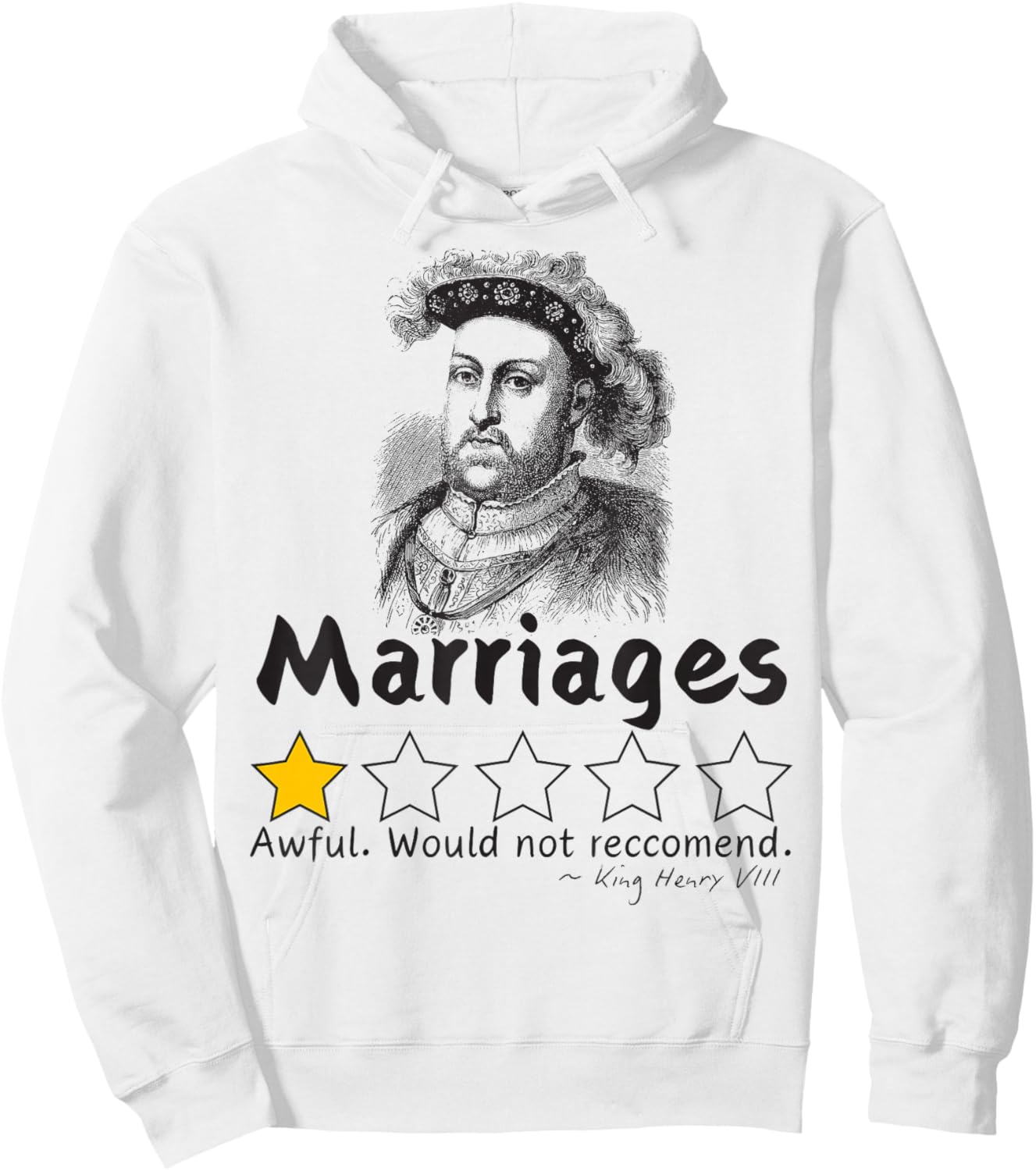 Six Wives of Henry VIII Funny History T Shirt Medieval Hoodie - Hoodie | White