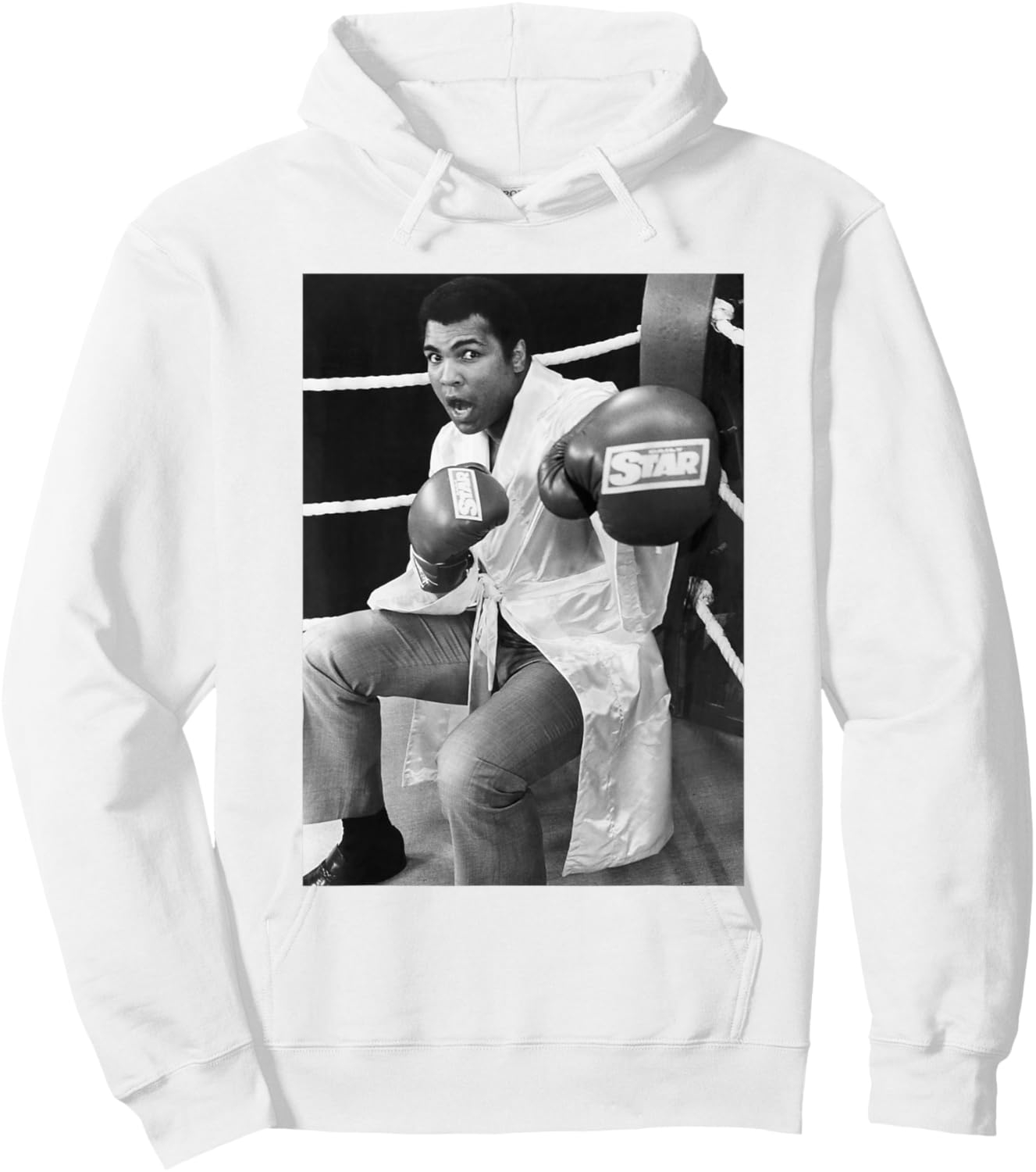 Boxhandschuhe Muhammad Ali Sparring Pose Promo 1981 Hoodie - Hoodie | White