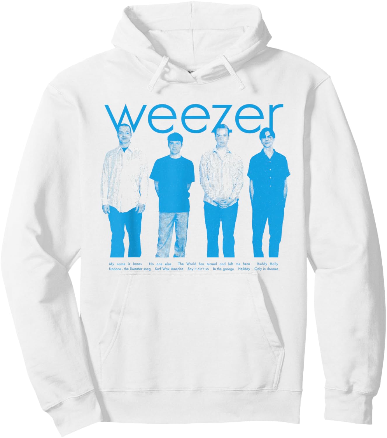 Weezer - Blue Album Anniversary Tracklist Hoodie - Hoodie | White