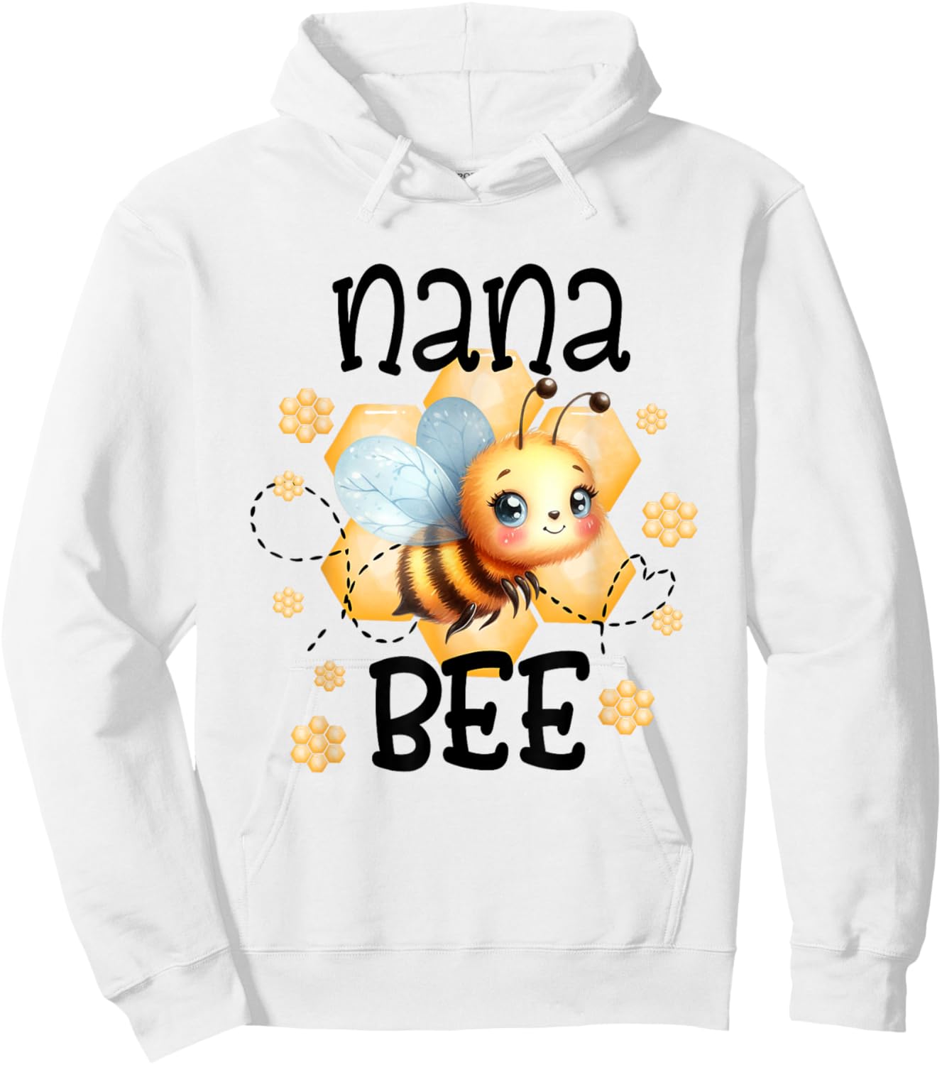 NANA of the Bee Day Girl Boy Birthday Party Theme Outfit Hoodie - Hoodie | White