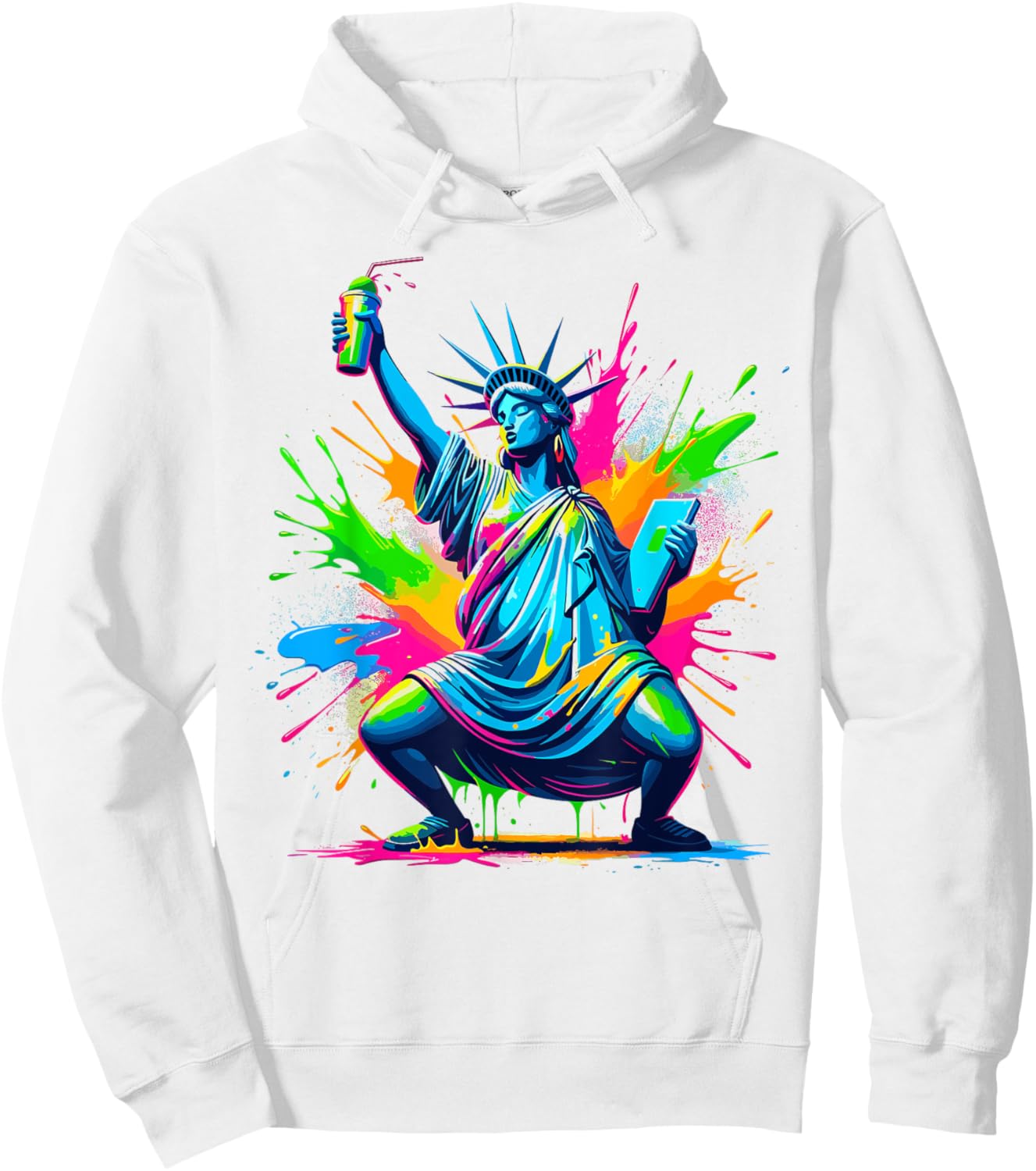 Soca Statue Of Liberty Dancing New York Dutty Mess Fete Hoodie - Hoodie | White