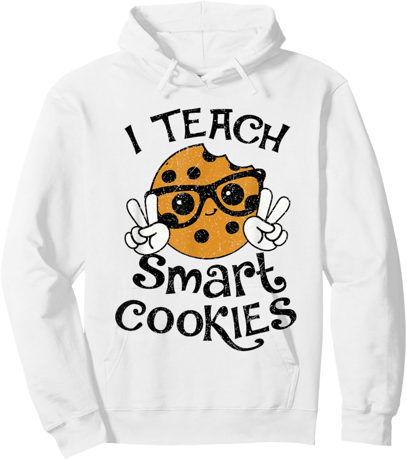 I Teach Smart Cookies Christmas Teacher Teaching Xmas Funny Hoodie - Hoodie | White