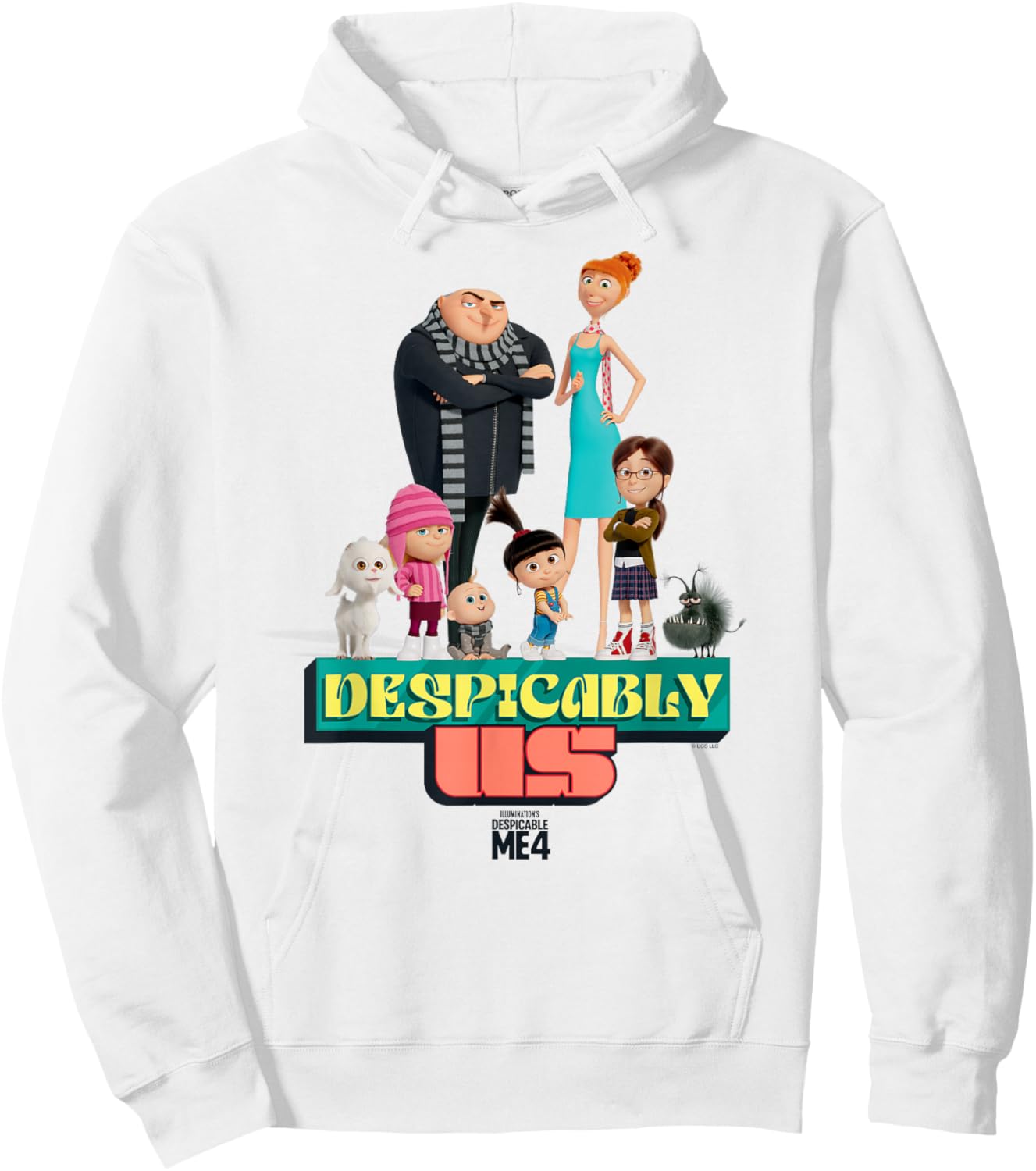 Minions Despicable Me 4 Despicably Us Gru & Family Hoodie - Hoodie | White