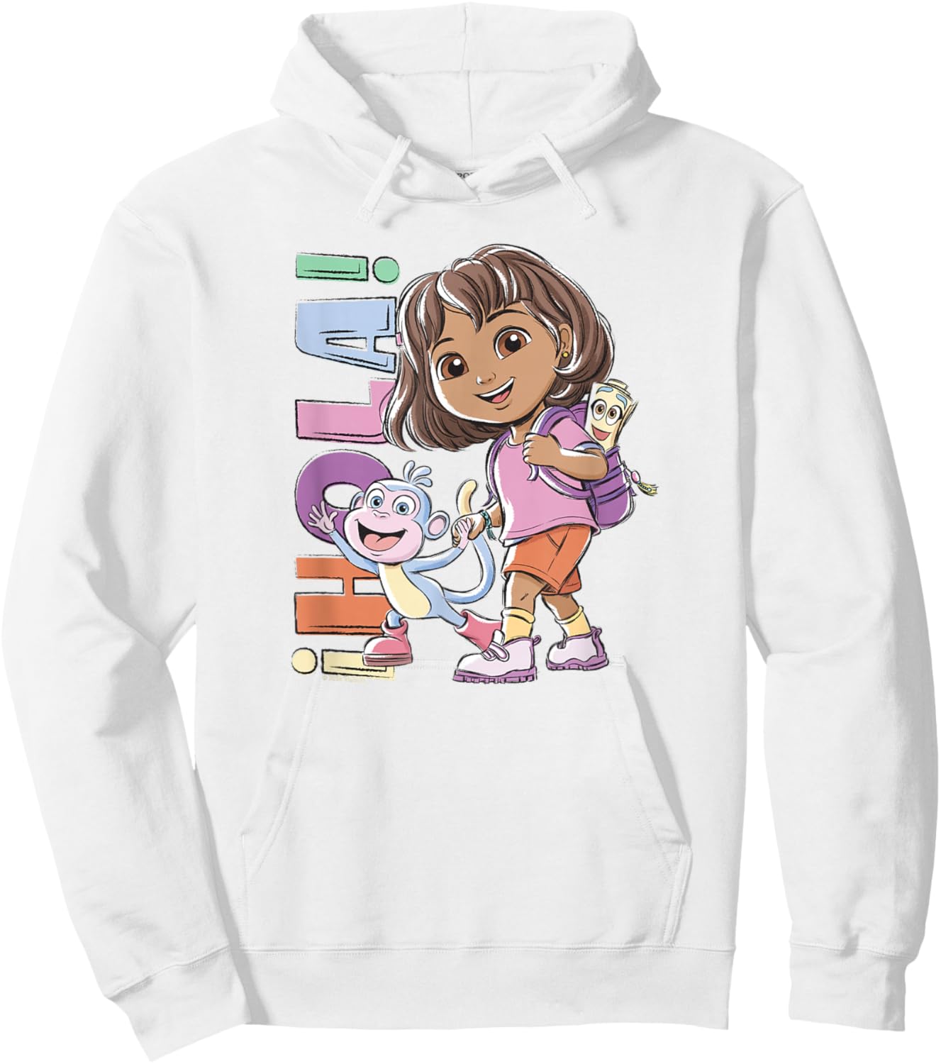 Dora (2024) Hola Dora Sketchy Hoodie - Hoodie | White