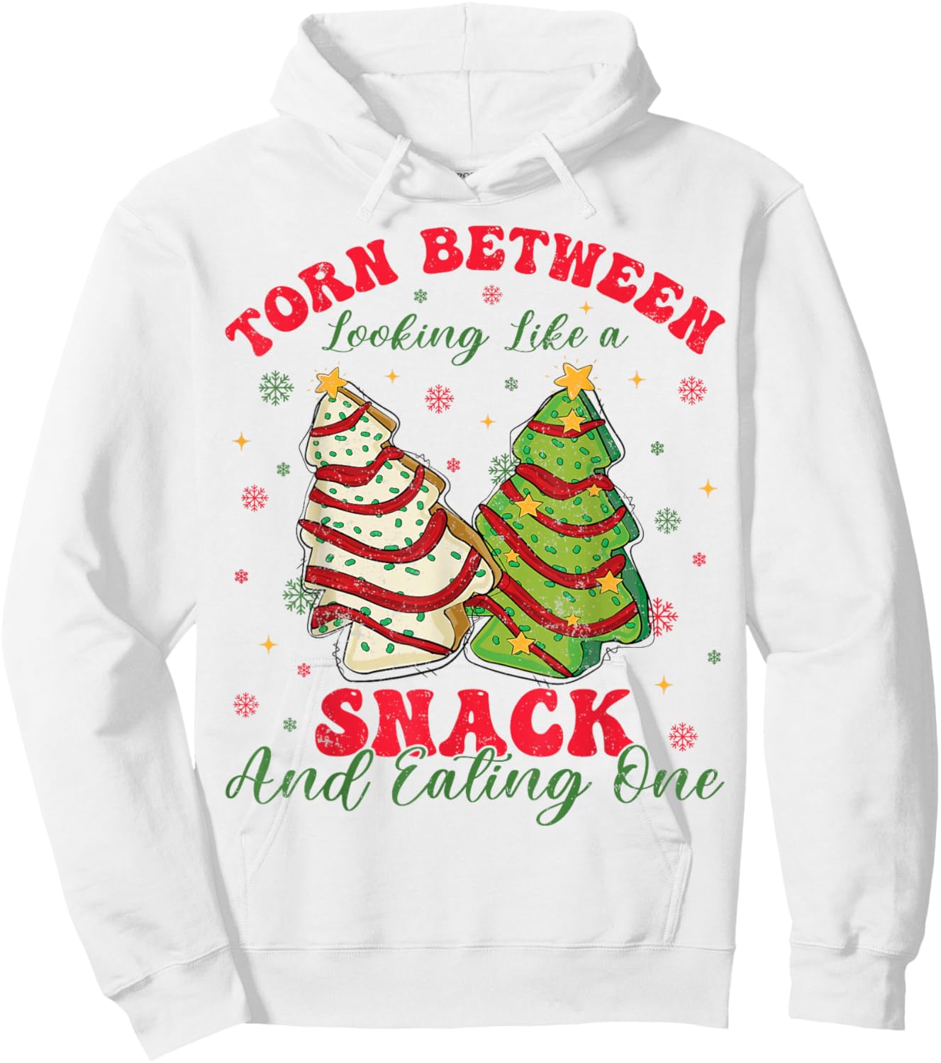 Torn Between Looking Like A Snack And Eating One Christmas Hoodie - Hoodie | White