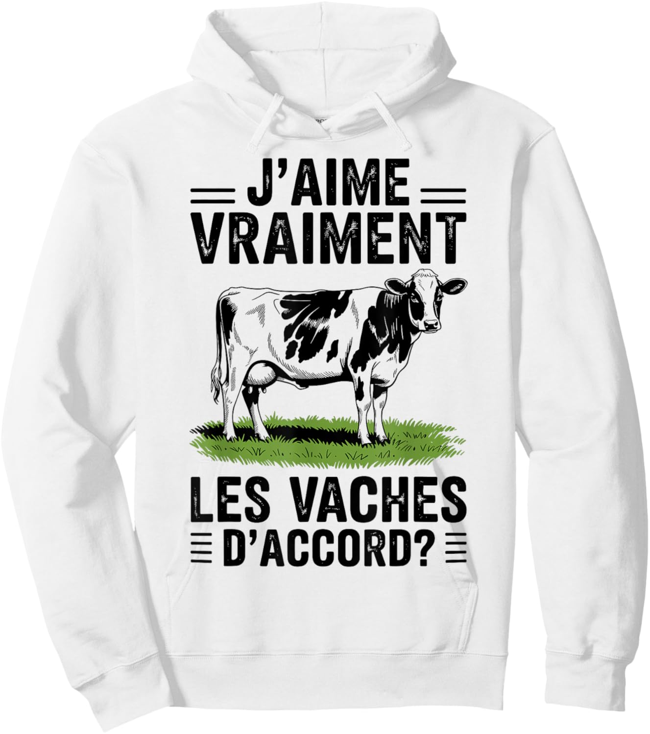 Cow Boy Girl Child "J'aime les Vaches " Motif " Je aime les Vaches Hoodie - Hoodie | White