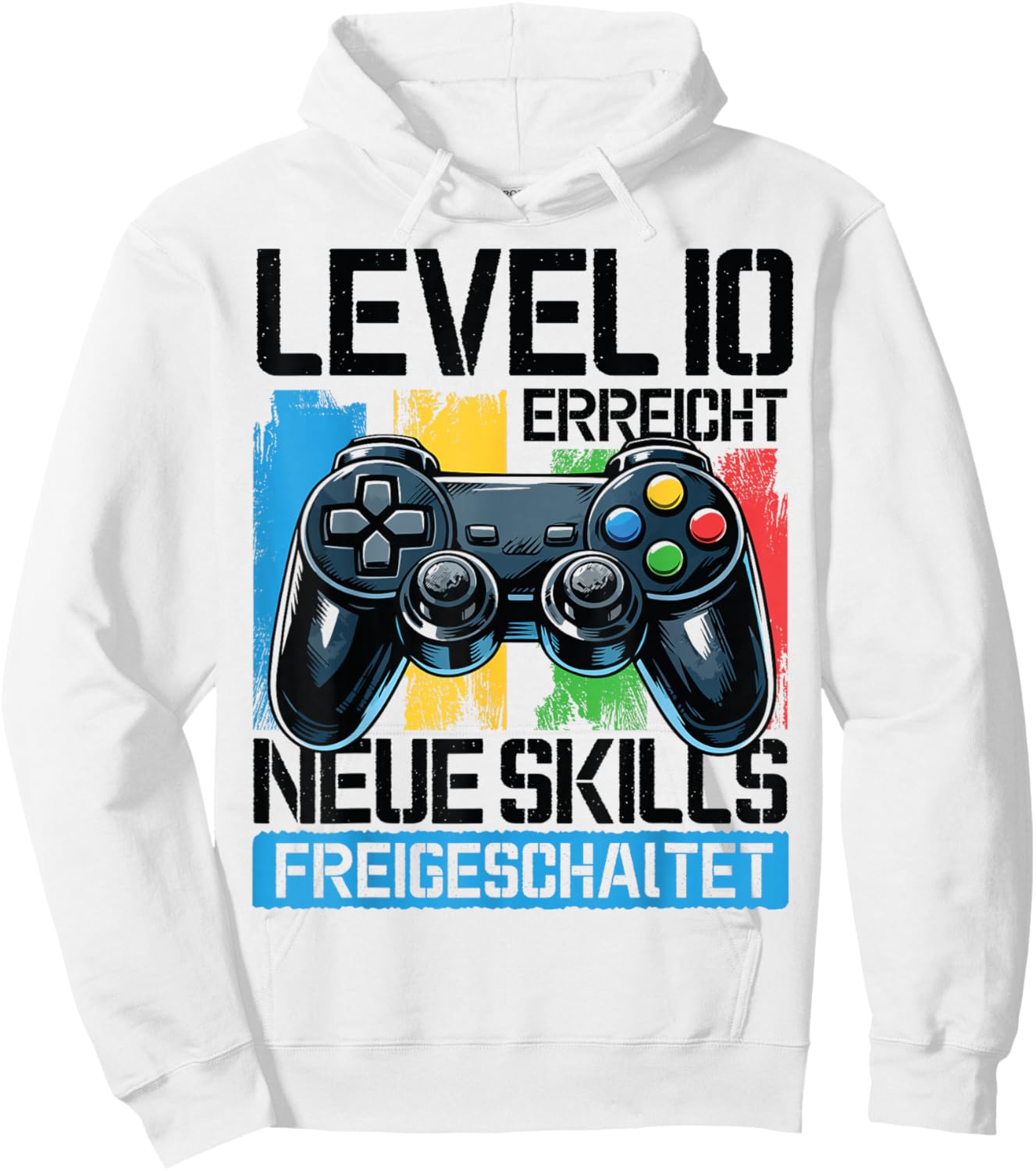 10. Geburtstag Jungen Video Gamer Level 10 Erreicht Kids Hoodie - Hoodie | White