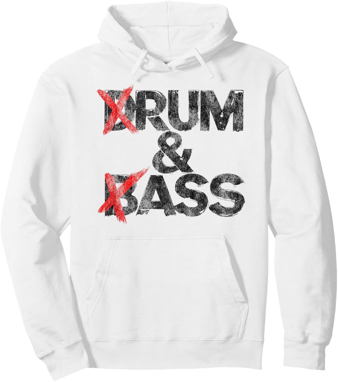 Drum And Bass Rum & Ass Vintage Hoodie - Hoodie | White