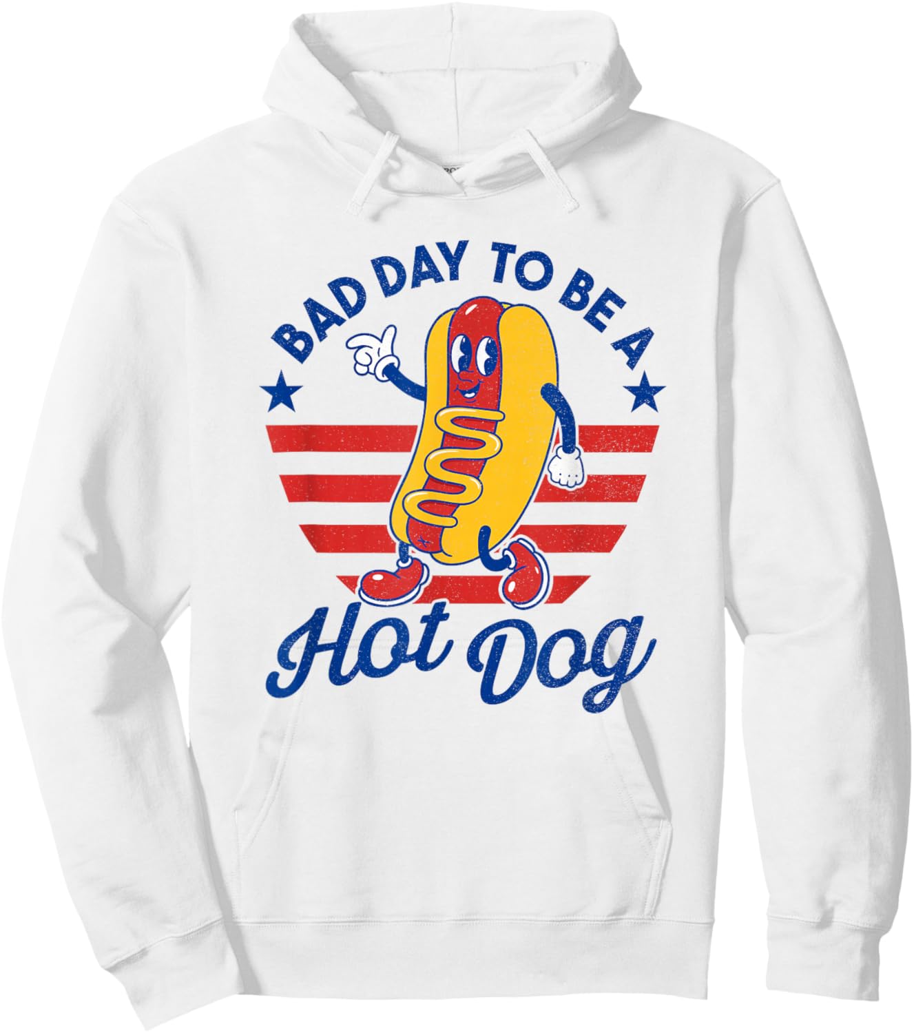 Bad Day to Be A Hot Dog Funny BBQ Grilling 4th of July Hoodie - Hoodie | White