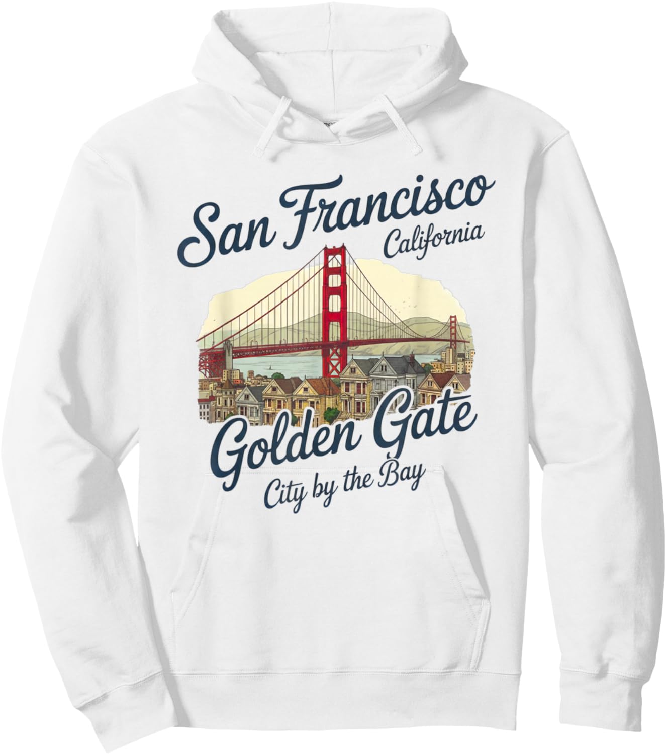 San Francisco Golden Gate Bridge City by The Bay Souvenir Hoodie - Hoodie | White