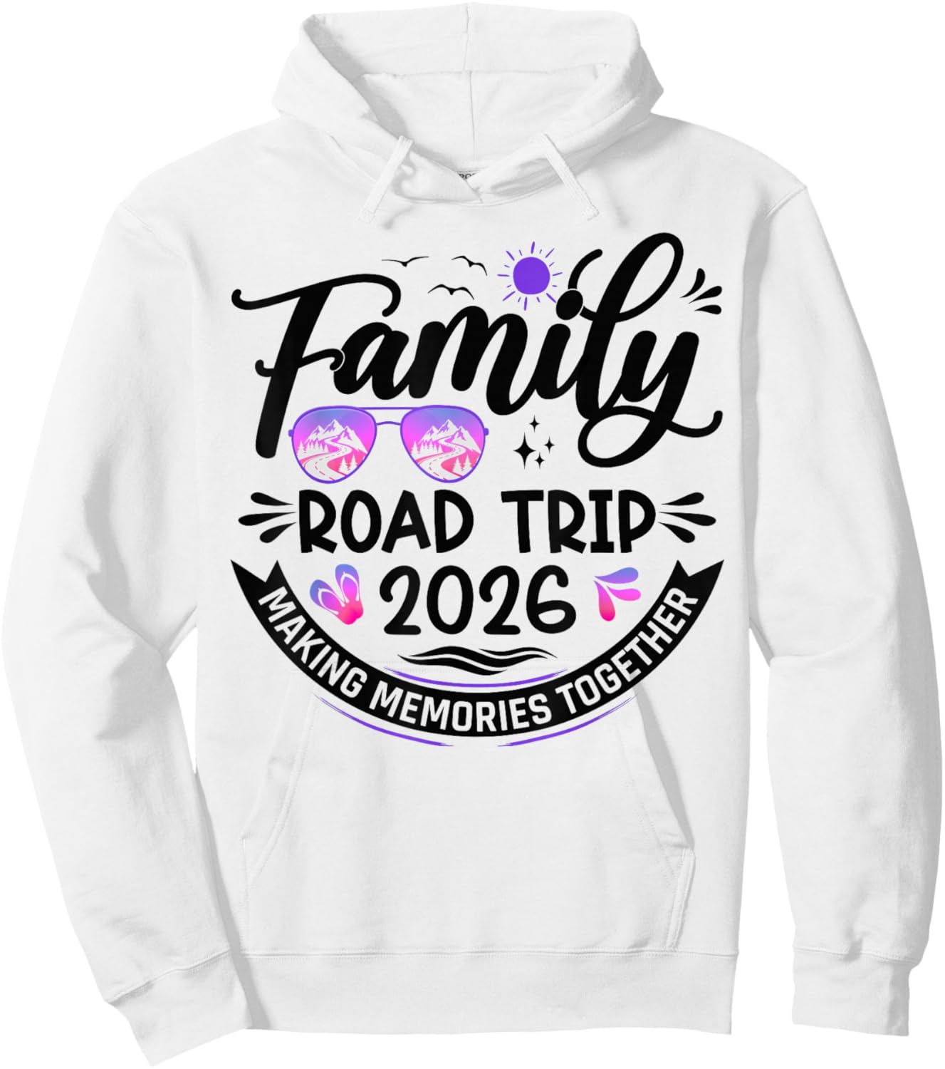 Family Road Trip 2026 Matching Family Vacation 2026 Hoodie - Hoodie | White