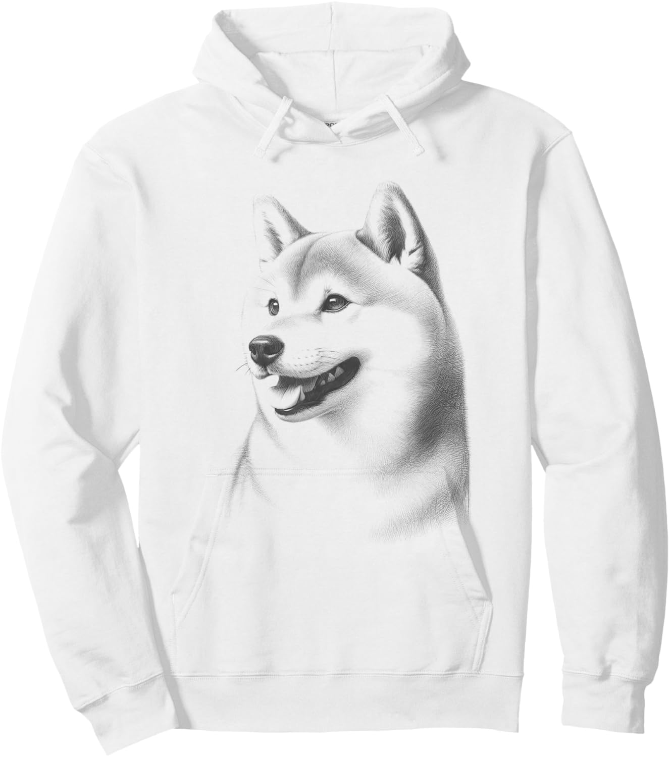 Vintage Shiba Inu Drawing Art Design Hoodie - Hoodie | White