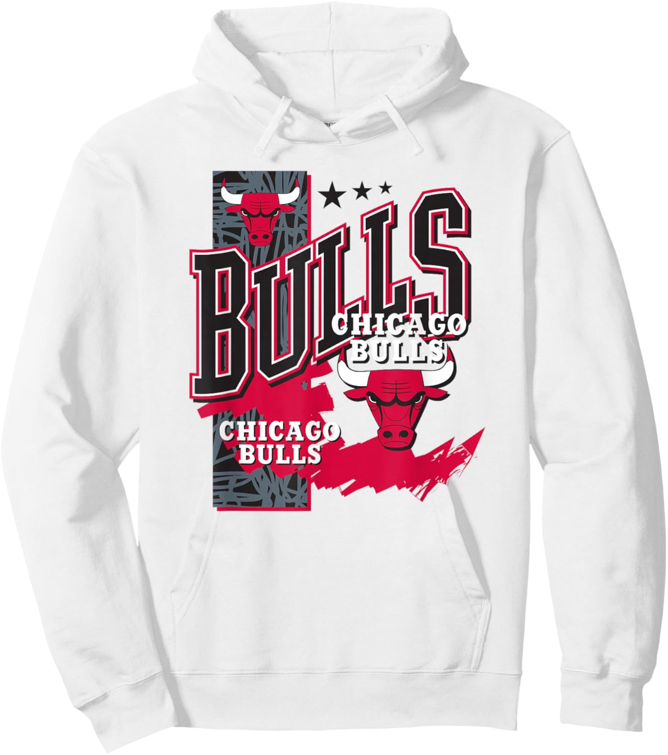 Joueur barré Officiel des Chicago Bulls de la NBA Hoodie - Hoodie | White