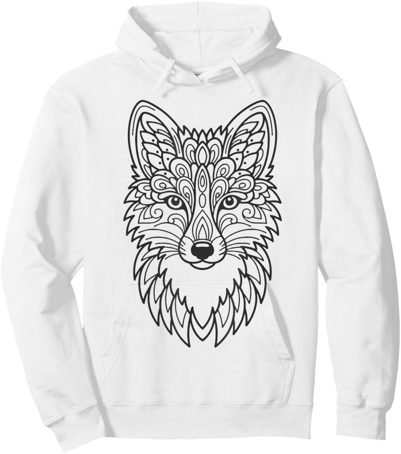 Coloring Mandala Fox Coloring Yourself Hoodie - Hoodie | White