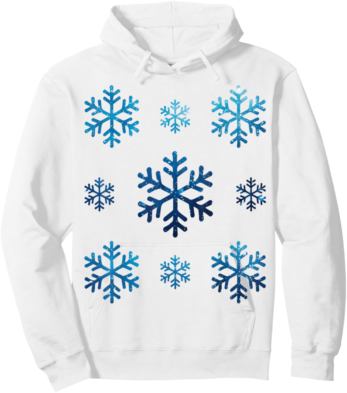 Christmas Snowflakes White Hoodie - Hoodie | White